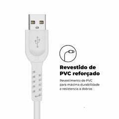 Cabo Gshield Dual Shock USB Para Tipo C 1,2M Branco - comprar online