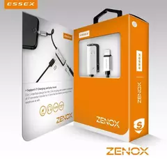 Adaptador De Áudio 2 Em 1 Lightning E PS2 Zenox Essex Preto