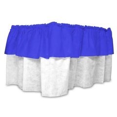 Saia Babado de Mesa  Bicolor TNT Azul Escuro e Branco - comprar online