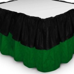 Saia Babado de Mesa Bicolor TNT Preto e Verde Escuro - comprar online