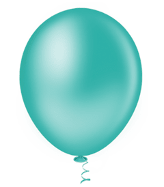 Balão Liso 9'' Granfesta - Azul Tiffany - 50 unidades