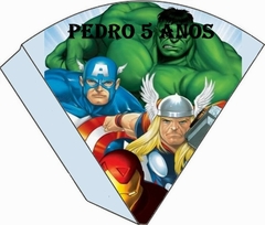 CONE Os Vingadores C/15 UNIDADES (PERSONALIZADO FAZEMOS QUALQUER TEMA)