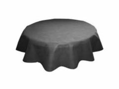 Toalha de Mesa Redonda de Tnt Preto -1,28 cm 1 Unidade