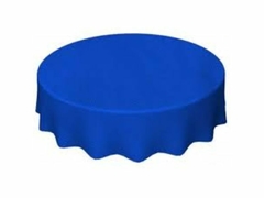 Toalha de Mesa Redonda de Tnt Azul Escuro -1,28 cm 1 Unidade