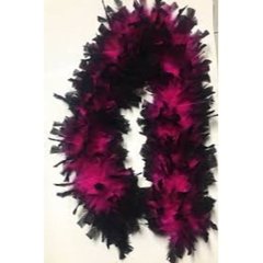 Estola De Pluma Pink com Preto