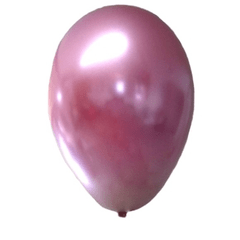 Balão Metálico 9'' 23cm - Rosa - 25 unidades