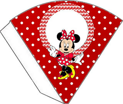 Cone Minnie Vermelha c/15 unidades (personalizado fazemos qualquer tema) - comprar online