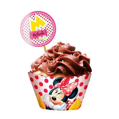 Kit 10 wrappers +10 toppers para cupcakes (Personalizamos qualquer tema)