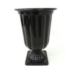 VASO DECORATIVO DE PLÁSTICO 19  Cm PRETO