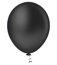 Balão Liso 9'' Granfesta - Preto - 50 unidades