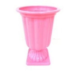 VASO DECORATIVO DE PLÁSTICO 19  Cm  ROSA