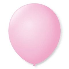 Balão  Liso 9'' 23cm - Rosa Bebê - 50 unidades