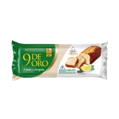 9 de Oro Budín de harina integral Limón y Amapola