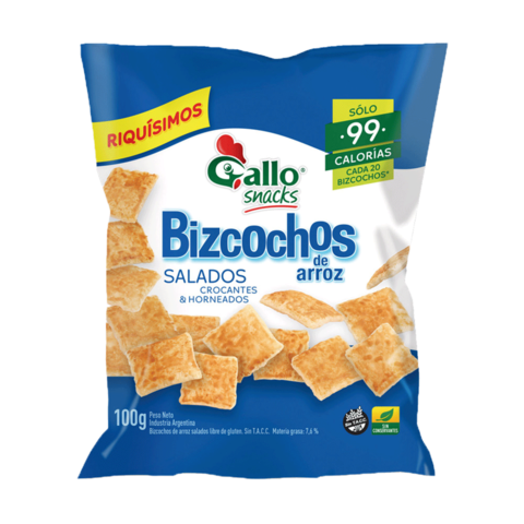 Gallo Snacks Bizcochos de Arroz Salados