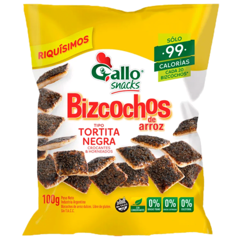 Gallo Snacks Bizcochos de Arroz Tortita Negra