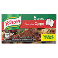 Knorr Caldos de Carne 6 Unidades