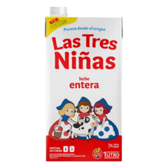 Las Tres Niñas Leche Larga Vida Entera 1L