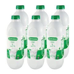 La Serenisima leche larga vida botella 1L Descremada Pack x6