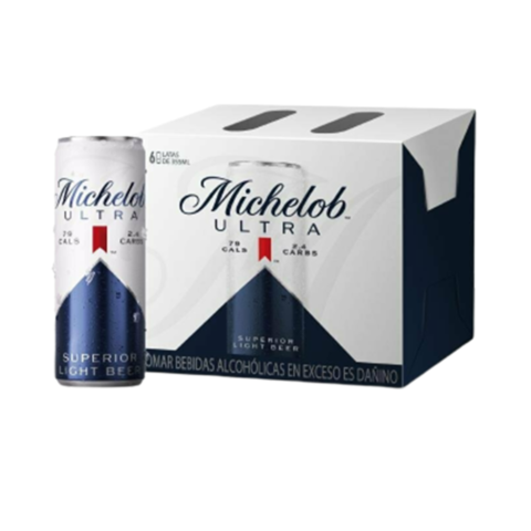 Michelob Ultra Lata 410 ml Pack x 6