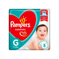 Pampers Supersec 8 unidades G