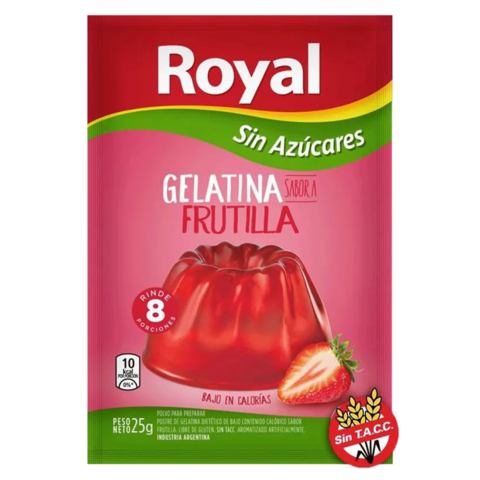Royal Gelatina Frutilla Sin Azucar