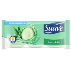 Suave Pepino y Aloe Jabón de Tocador x 3