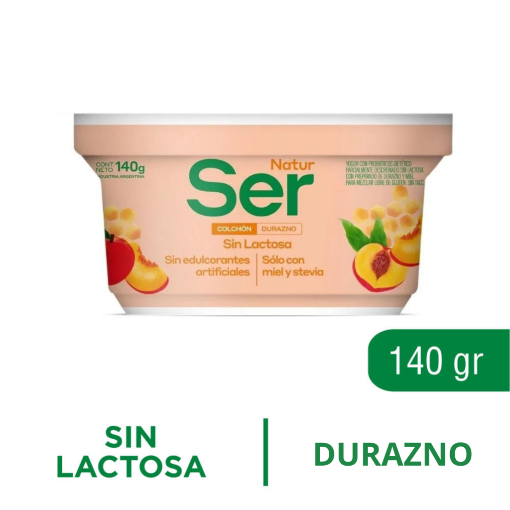 Ser Yogur Sin Lactosa Durazno 140 g - Comprar en B&B