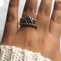 Anillo corazon plata inflada clearance