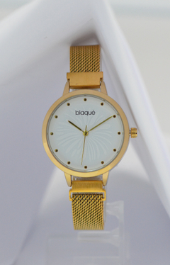 Reloj Blaquè BQ211DB Malla Tejida con iman Metal Dorado