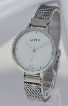 Reloj Blaquè BQ211PB Malla Tejida con iman Metal Plateado Blanco