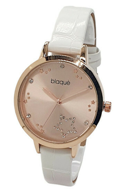 Reloj Blaquè BQ214BR malla de Cuero Blanco para dama