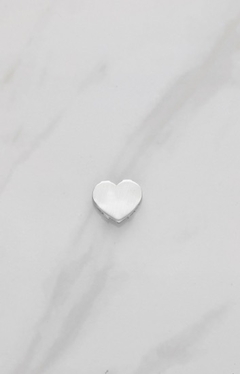 Dije de plata 925 A0028 Corazón Pasante