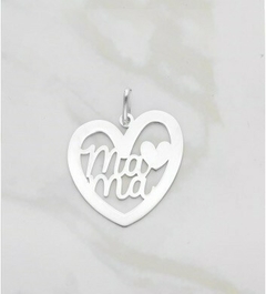 Dije de plata 925 A0034 Corazón Mamá