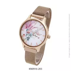 Reloj knock out malla tejida con iman 0916