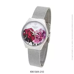 Reloj knock out malla tejida 1569 Plateado