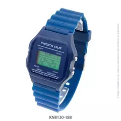 Reloj knock out 8130 vintage digital azul