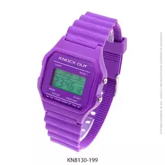 Reloj knock out 8130 vintage digital Violeta