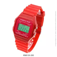 Reloj knock out 8130 vintage digital Rojo