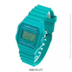 Reloj knock out 8130 vintage digital Turquesa