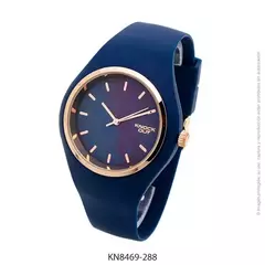 Reloj knock out malla de caucho de Dama KN8469 grande azul