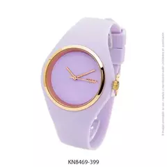 Reloj knock out malla de caucho de Dama KN8469 grande Lila