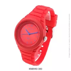 Reloj knock out malla de caucho de Dama KN8940 Rojo