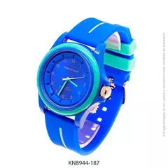 Reloj knock out malla de caucho de Dama KN8944 azul y verde