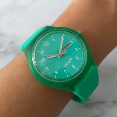 Reloj Blaquè BQ-171VE Malla de caucho verde con doble calendario