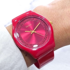 Reloj Blaquè BQ194RJ Malla Plàstica Rojo Cuadrante Glitter