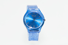 Reloj Blaquè BQ195A Malla Plàstica Azul con Glitter para dama - comprar online