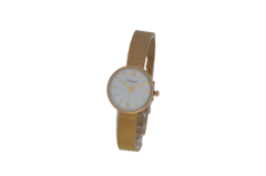 Reloj Blaquè BQ205Db Malla Tejida Metal Dorado Fondo Blanco