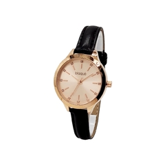 Reloj Blaquè BQ236NR malla de Cuero Negro fondo Rosè para dama