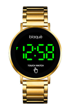 Reloj Blaquè BQ233DN malla de metal Dorado pantalla Touch Led