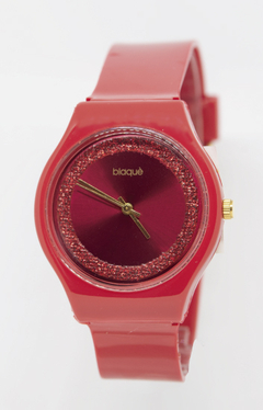 Reloj Blaquè BQ194RJ Malla Plàstica Rojo Cuadrante Glitter - comprar online